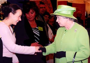 Amanda meeting the Queen