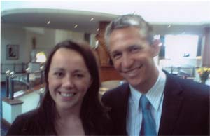 Amanda photographed with Gary Lineka